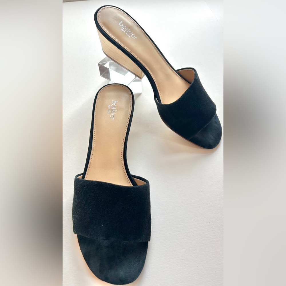 Botkier Carlie Mules Black Suede 6.5